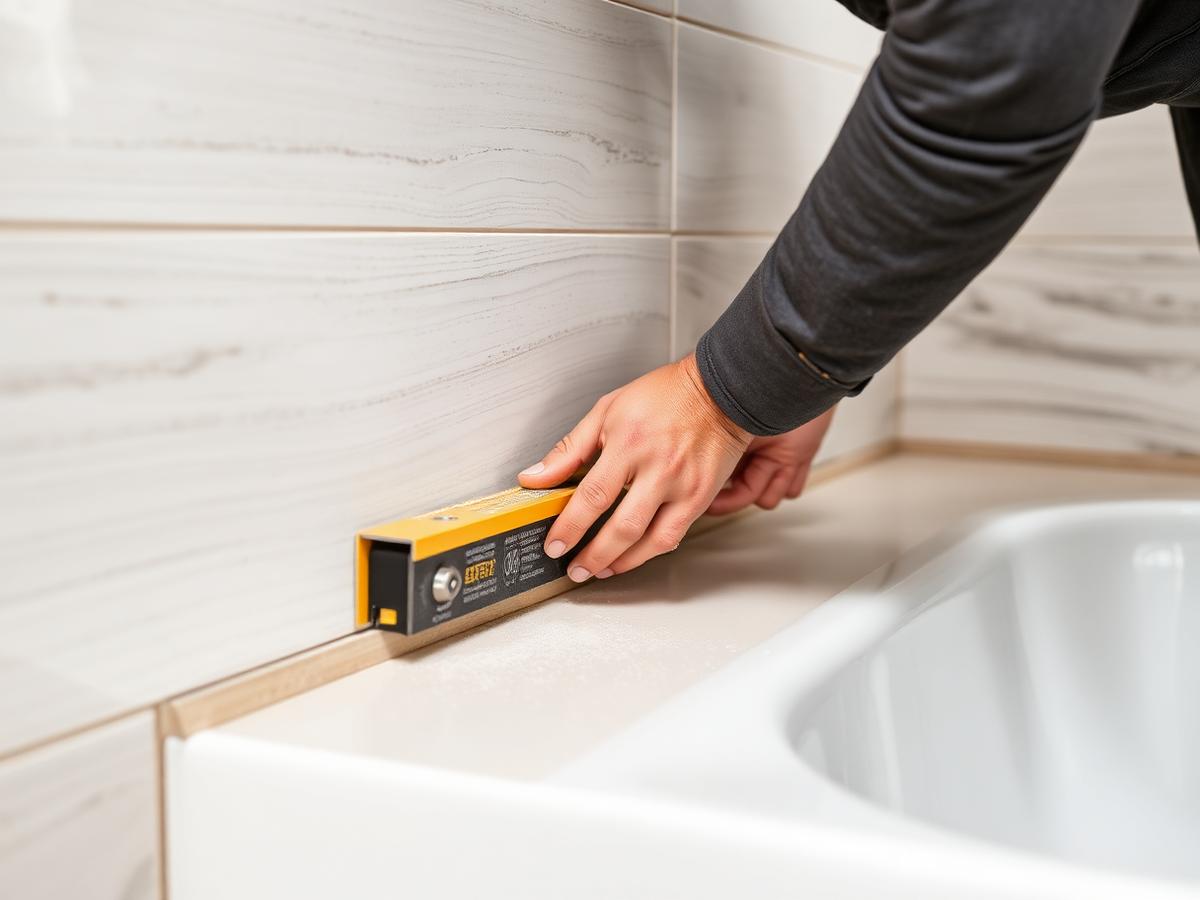 Väggsättning med levelling-system